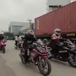 Ikatan Motor Honda Karawang Gelar Rolling City dan Nobar WSBK