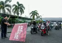 Puluhan Motor Komunitas Honda Jelajahi Pulau Lombok Meramaikan WSBK